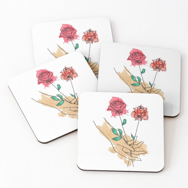 Item preview, Abstract hand holding flowers on a White background. decorating, interiors designed and sold by jayne0524.