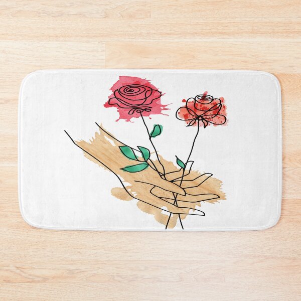 Item preview, Abstract hand holding flowers on a White background. decorating, interiors designed and sold by jayne0524.