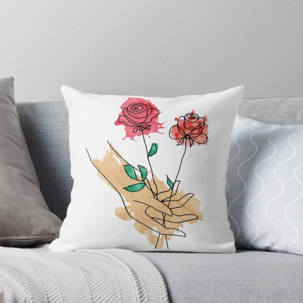Item preview, Abstract hand holding flowers on a White background. decorating, interiors designed and sold by jayne0524.