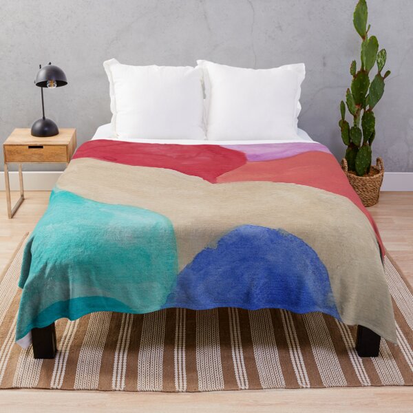 Item preview, Abstract multicolour rainbow watercolour hill design designed and sold by MomoArtFairy.