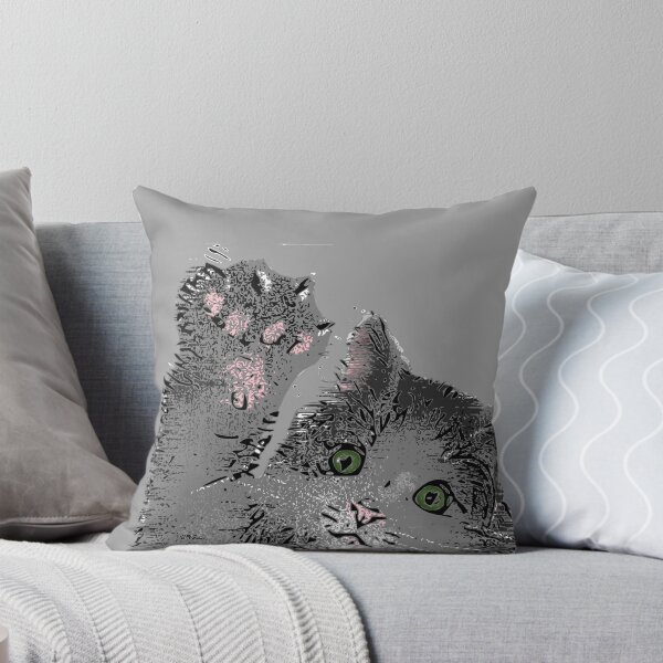 Item preview, Pastel original Drawing - Cute kitten pawing designed and sold by Eejee-SK.
