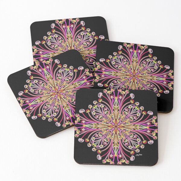 Item preview, Happy pink flowers grow and bloom at nightfall  designed and sold by busyBeanz.