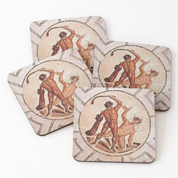Item preview, Theseus and The Minotaur mosaic designed and sold by epistemomania.
