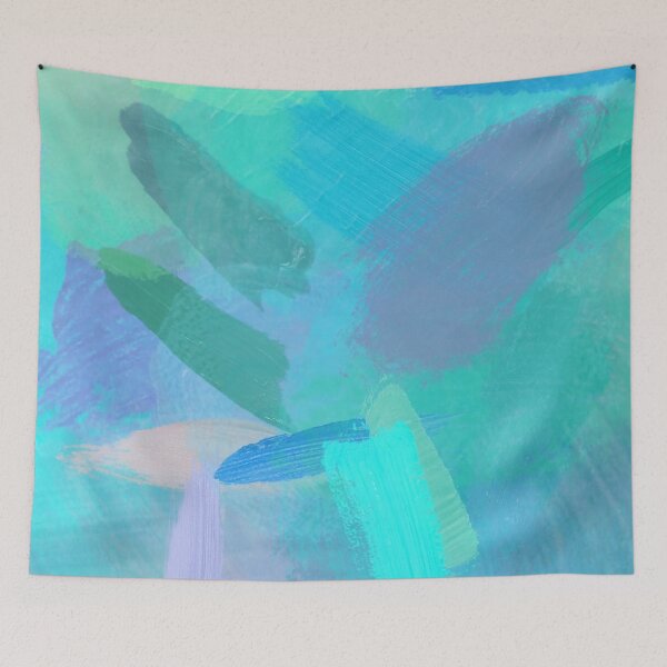 Item preview, splash painting texture abstract background in blue pink designed and sold by Mrvell.