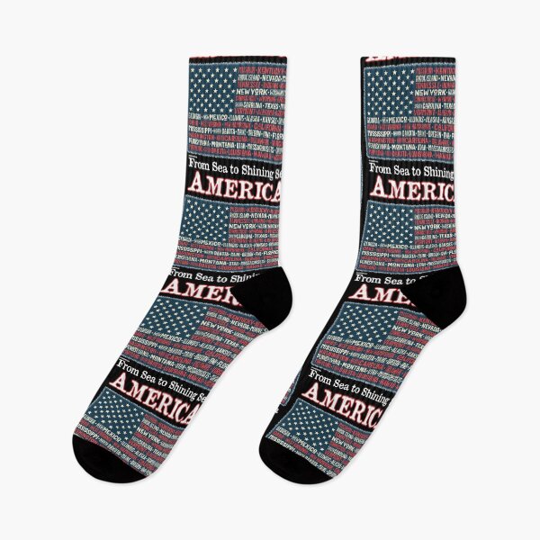 Item preview,  US States Names as Part of  American Flag Art designed and sold by K. Scott  Teeters.