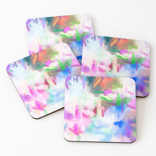 Item preview, splash painting texture abstract background in pink blue green designed and sold by Mrvell.