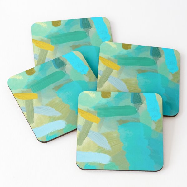 Item preview, splash painting texture abstract background in blue and yellow designed and sold by Mrvell.