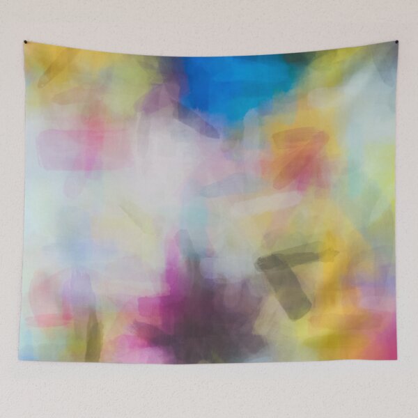Item preview, splash painting texture abstract background in yellow pink blue designed and sold by Mrvell.