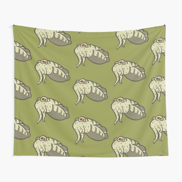 Cuttlefish in Cream and Olive Tapestry