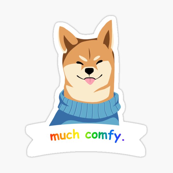 Doge Comic Stickers Redbubble - best decal of doge roblox