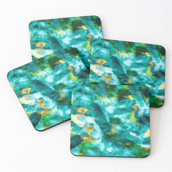 Item preview, splash painting texture abstract background in green blue yellow designed and sold by Mrvell.