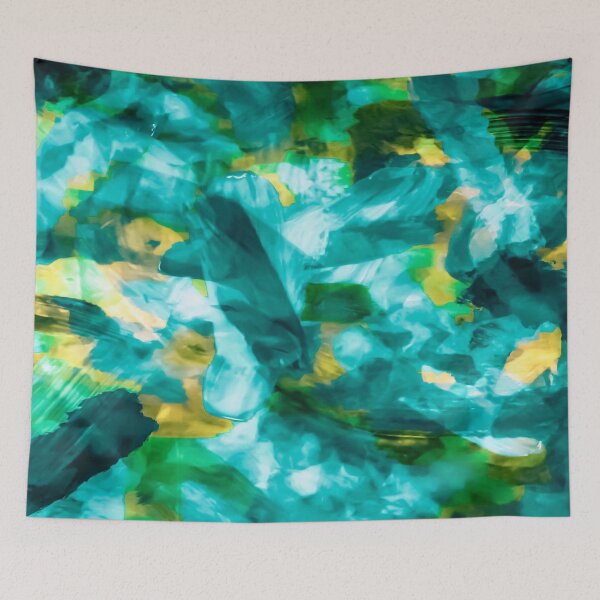 Item preview, splash painting texture abstract background in green blue yellow designed and sold by Mrvell.