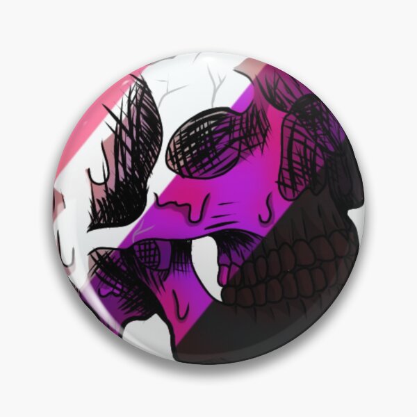 Item preview, Genderfluid melting skull designed and sold by lmnopcreations.