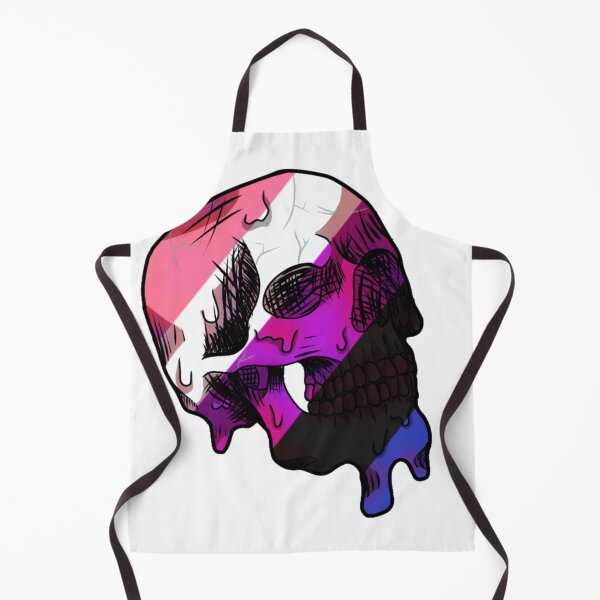 Item preview, Genderfluid melting skull designed and sold by lmnopcreations.