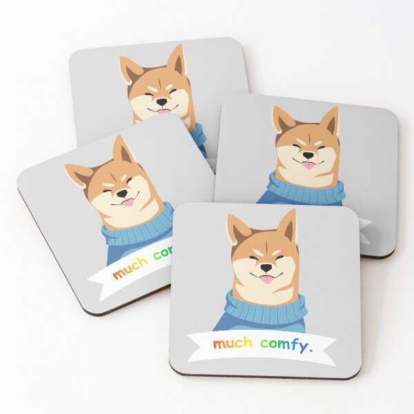 Comfy Doge Coasters (Set of 4)