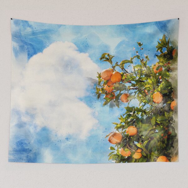 Item preview, Blue Orange Tree Watercolor designed and sold by lugamor.