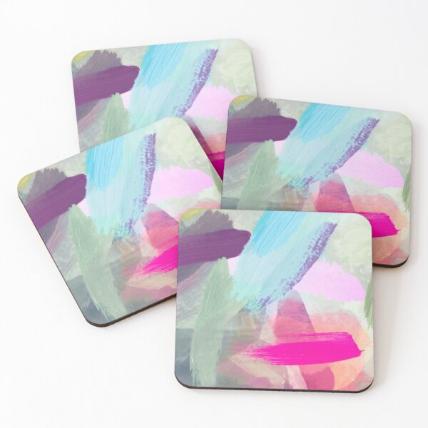 Item preview, splash painting texture abstract background in pink blue green designed and sold by Mrvell.