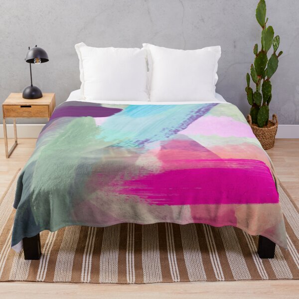 Item preview, splash painting texture abstract background in pink blue green designed and sold by Mrvell.