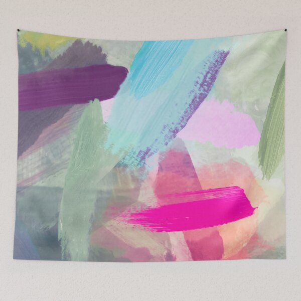 Item preview, splash painting texture abstract background in pink blue green designed and sold by Mrvell.