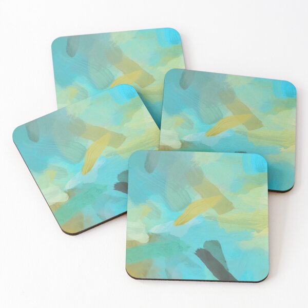 Item preview, splash painting texture abstract background in blue and yellow designed and sold by Mrvell.