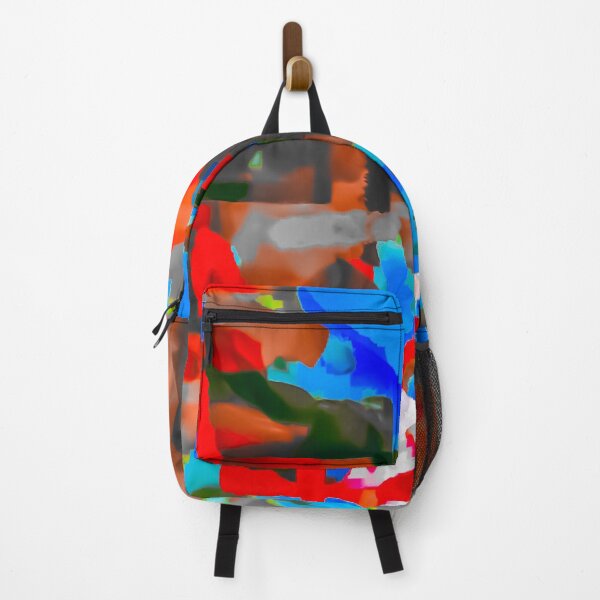 Item preview, splash painting texture abstract background in blue red orange designed and sold by Mrvell.