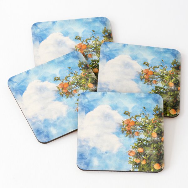 Item preview, Blue Orange Tree Watercolor designed and sold by lugamor.