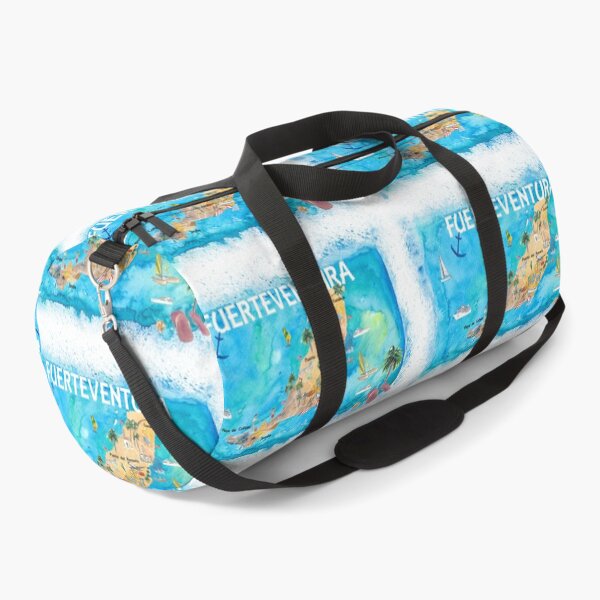 Item preview, Fuerteventura Canarias Spain Illustrated Map with Landmarks and Highlights  designed and sold by artshop77.