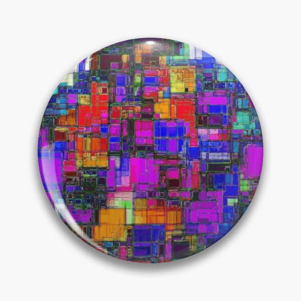 Item preview, geometric square shape pattern abstract background in pink blue orange designed and sold by Mrvell.