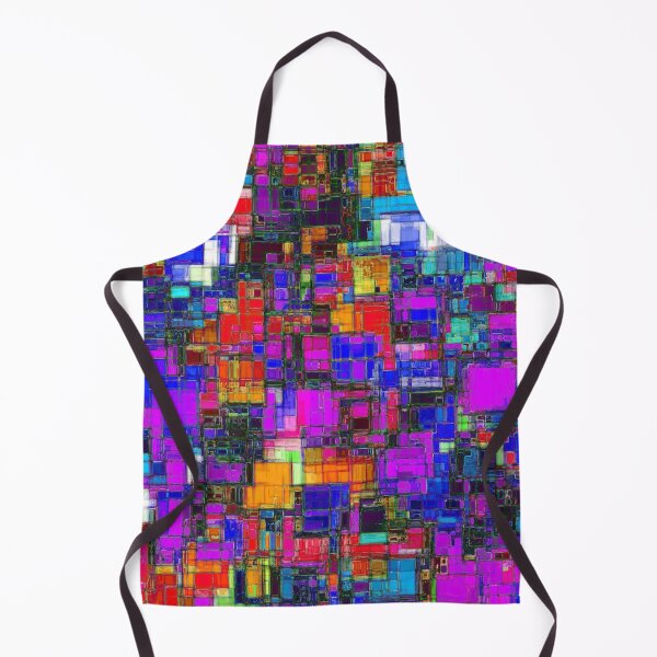 Item preview, geometric square shape pattern abstract background in pink blue orange designed and sold by Mrvell.