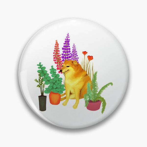 Item preview, Cheems dog in the plants designed and sold by vieno.