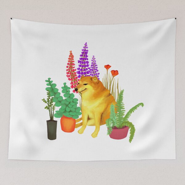 Item preview, Cheems dog in the plants designed and sold by vieno.