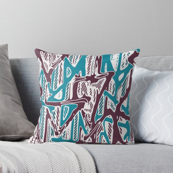 Item preview, geometric triangle shape abstract background in blue and brown designed and sold by Mrvell.