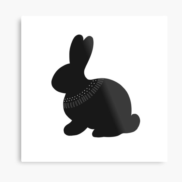Item preview, Black Bunny Rabbit Sihouette designed and sold by ToEllaBloom.