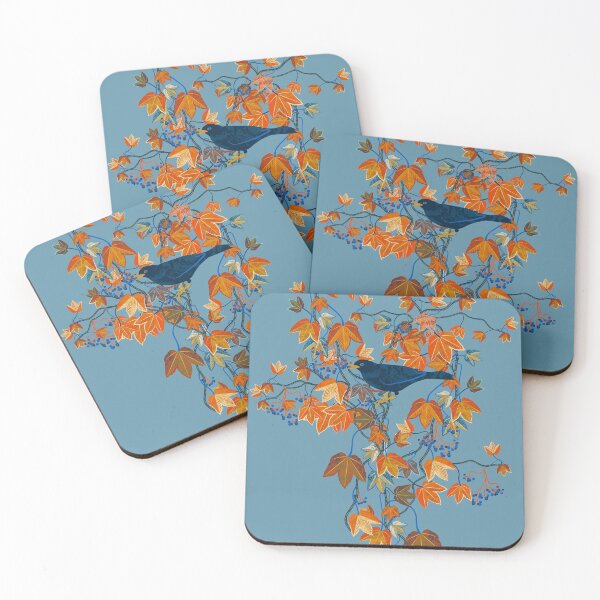 Item preview, Autumn Vine with blackbird designed and sold by appleyards.