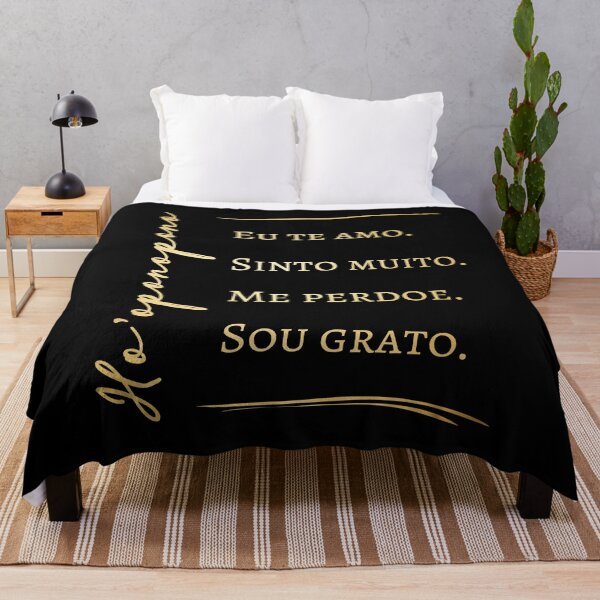 Item preview, Eu Te Amo - Portuguese - Ho'oponopono Affirmation (Black And Gold) designed and sold by 4wordsmovement.
