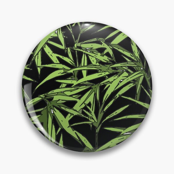 Item preview, Bamboo leaves,  green plants, mask, black background designed and sold by Collagedream.
