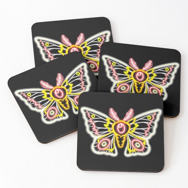 Item preview, Neon Lights Moth Red and Yellow designed and sold by ursaink.