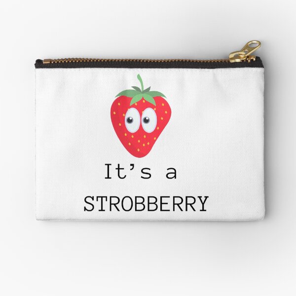 strobberry - strawberry cute food tshirt for foodie kids and women Zipper Pouch