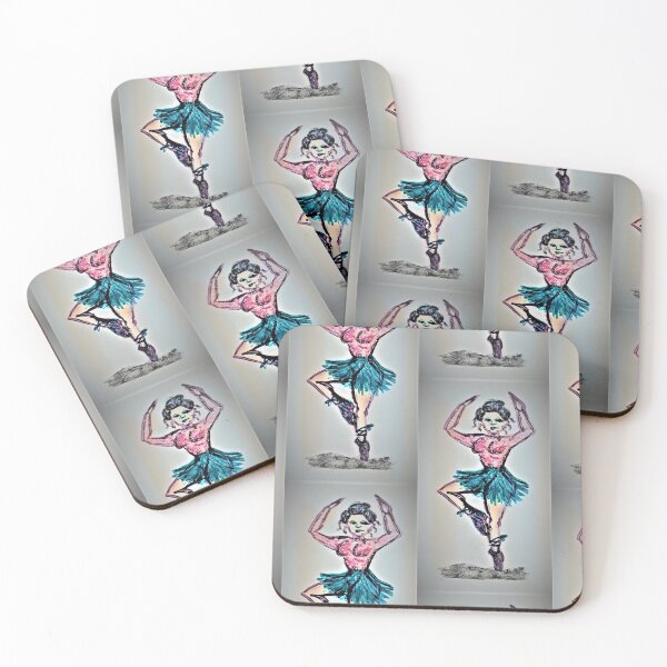 Item preview, Balerina girl, sporty tiles designed and sold by craftsbydaphy.