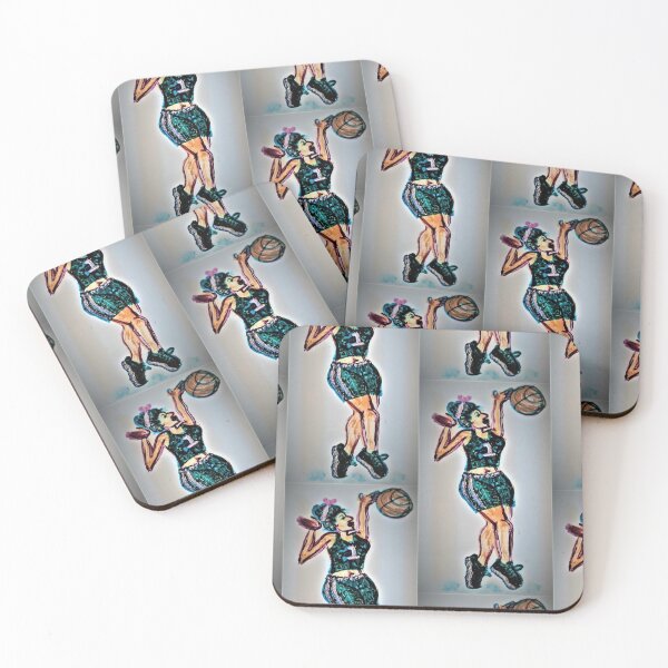 Item preview, Basketball girl, sporty tiles designed and sold by craftsbydaphy.