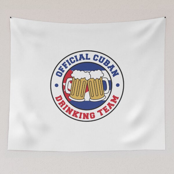 Item preview, Official Cuban Drinking Team Featuring Flag Of Cuba And Beers designed and sold by jaycartoonist.