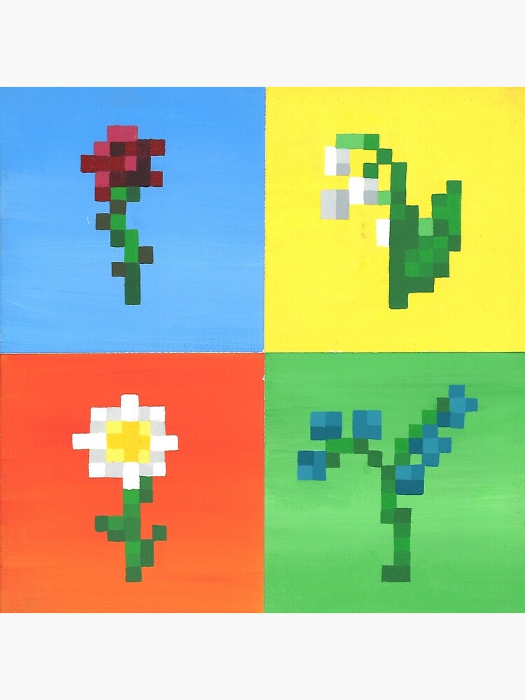 "minecraft flowers" Canvas Print by beeefoven Redbubble