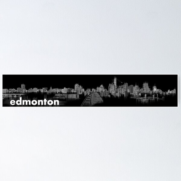 Item preview, Edmonton cityscape White designed and sold by aldomarano.