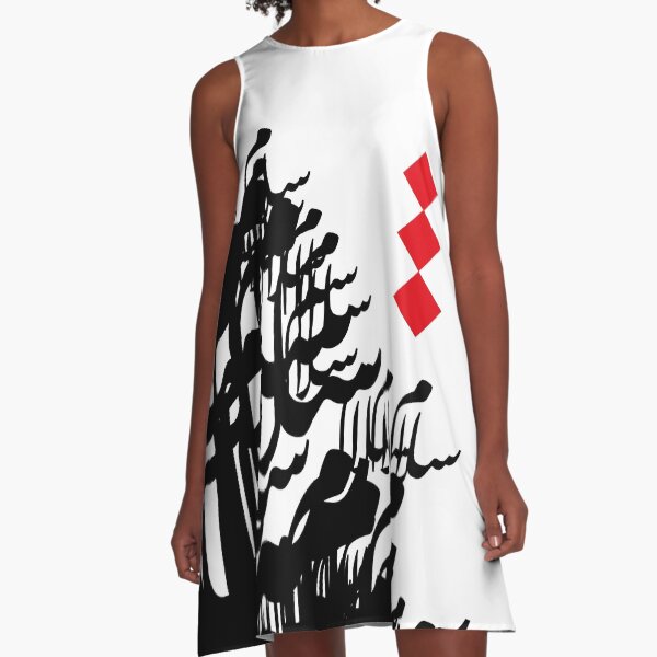 Arabic Calligraphy Peace A-Line Dress