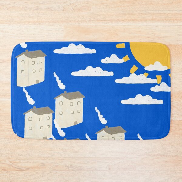 Item preview, Large Houses - Vintage - Summer Pattern Sunny Cloudy designed and sold by IBMClothing.