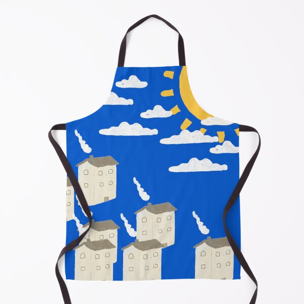Item preview, Large Houses - Vintage - Summer Pattern Sunny Cloudy designed and sold by IBMClothing.