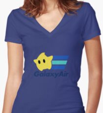 Galaxy Air Women's Fitted V-Neck T-Shirt