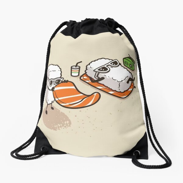 Chilling at Beach Drawstring Bag