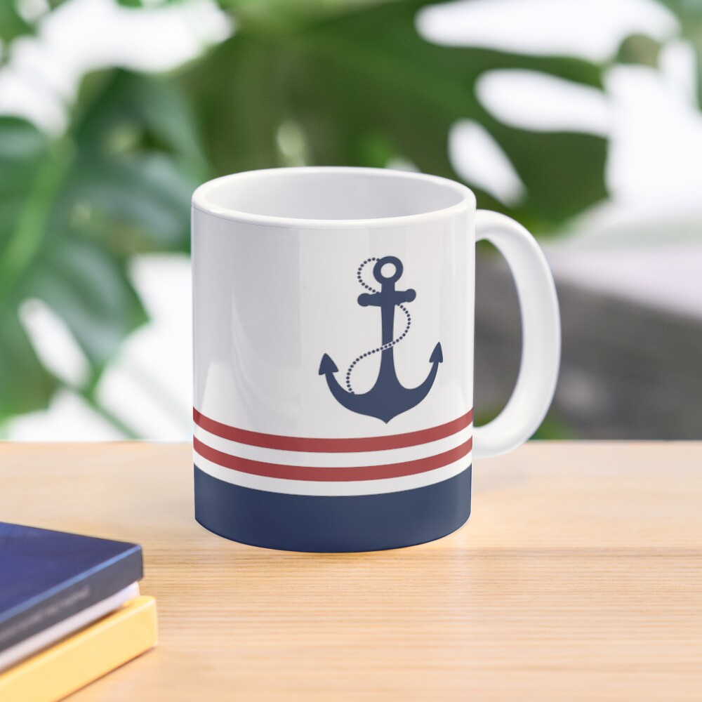 "Nautical Anchor" Coffee Mug for Sale by LizaPhoenix Redbubble