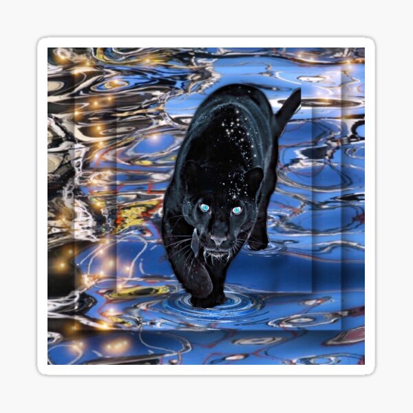 Blue eyed panther Sticker